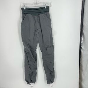 Arc'teryx Emoji Pant Hiking Camping gray women’s Sz 2 roll down waistband